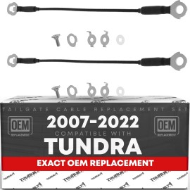 T1A Tailgate Cable Set for Tundra - Support Straps, Metal, 17.75" Long