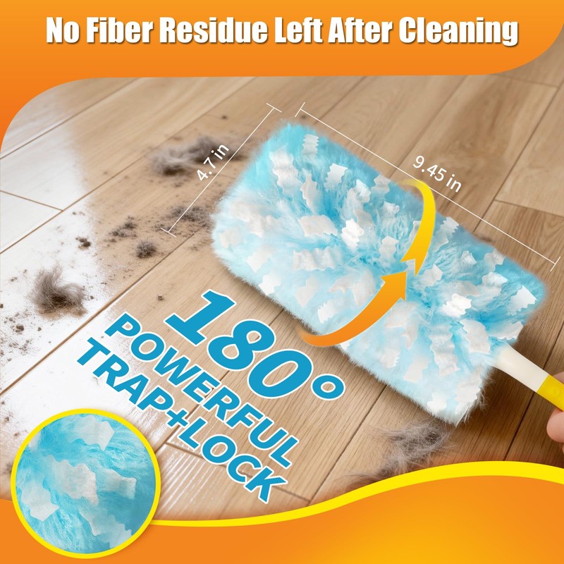 Swilsweep 80 Count Duster Refills with 1 Short Handle &