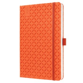 SIGEL J5119 Jolie Weekly Planner 2025, hardcover, 13,5 x 20,3 cm, 174 Pages, Orange