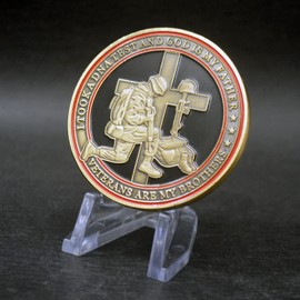 Aomcisi Military Veterans Creed Challenge Coin Unreal 3D Military Prayer Coin