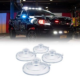 Ultra Bright Lightz Small Replacement Suction Cups | Dash Light Stick Light Windshield Mount Emergency Warning Lights (Set of 4)