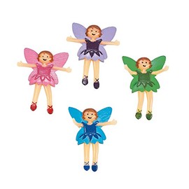 Fun Express Vinyl Bendable Fairies and Pixies - Set of 12 - Novelty Toys and Party Favors