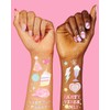 xo, Fetti Pastel Rainbow Temporary Tattoos - 50 Iridescent Foil
