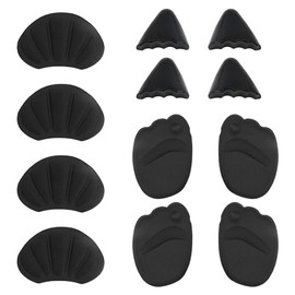 6 Pairs Shoe Filler Heel Inserts for Women,Toe Cushion Fillers Make Shoes Fit,high heel comfort pads,heel pads,Half-Size Insoles Adjust Shoe Too Big for High Heels,Flats,Casual (round head)