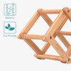 Navaris Bamboo Wine Rack - Foldable Free Standing Wine Rack
