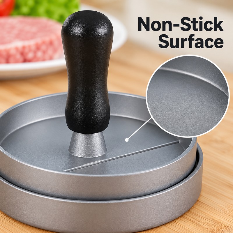 Burger Press Maker for Homemade Patties – Non-Stick Hamburger Patty