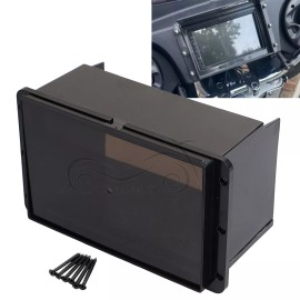 Unbranded Black Double DIN Radio Stereo Cover For Harley Road King Ultra Limited Yamaha