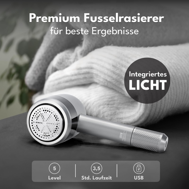 LEBENLANG Premium Electric Lint Shaver 4000 mAh - Includes LED