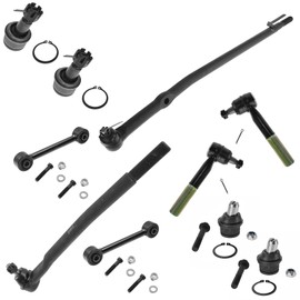 TRQ Front Steering & Suspension Kit Ball Joint Drag Link Sway Bar Stabilizer Link Tie Rod Compatible with 2000-2005 Ford Excursion 1999-2004 F-250 Super Duty F-350 Super Duty