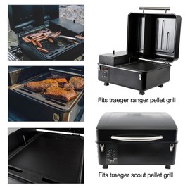 BAC460 Griddle Replacement Parts for Traeger Grill Parts Cast Iron Traeger Ranger Griddle TFT18KLD Traeger Scout Griddle Parts TFT18PLDO Portable Campfire Grill Top Griddle Reversible Cooking Plates