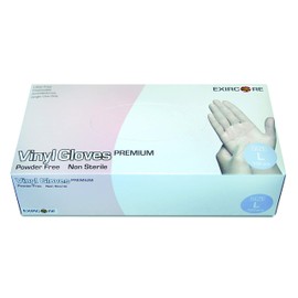 Premium Quality Vinyl Gloves - Pack of 100 - Powder Free, Non Sterile, Can Be Worn On Both Sides - Transparent (M)