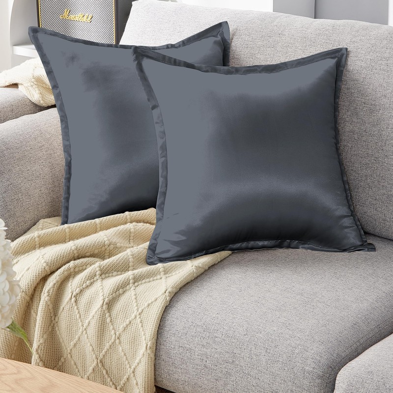 Seiwohl Pack of 2 Satin Cushion Covers 40 x 40