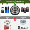 OGERY 2-Burner Foldable Camping Stove with Griddle (Textured & Smooth)