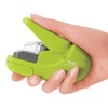 Plus Paper Clinch Compact Staple-Free Stapler, Heavy Duty, Green