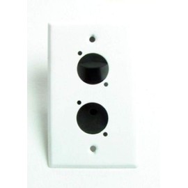 usbargainsound One Genuine ProCraft White Pre-Punched Wall Plate - 2"D XLR