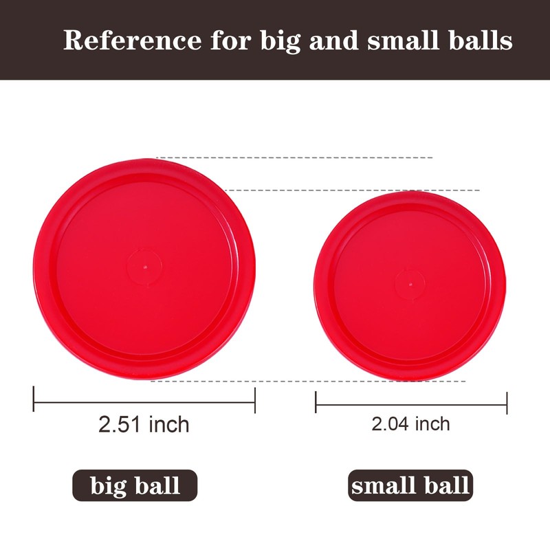 Glamorway Pack of 5 Red 2-inch Mini Air Hockey Table
