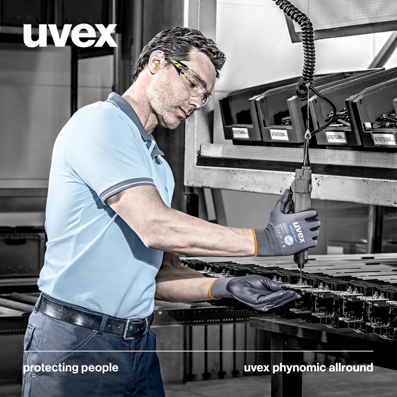 Uvex phynomic Allround, 3 Pairs - Work Gloves for Dry