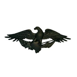 The King's Bay Big Black American Eagle Plaque Door Top Decor, USA Pride Winged, Old Style