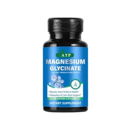 Magnesium Glycinate Supplements 2000mg High Strength Premium Pure Magnesium - 60 Capsules for Muscle Heart Nerve Health Relaxation Calm for Men & Women