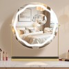 GarveeHome Round Makeup Mirror with Lights, LED Makeup Mirror with