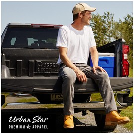 Urban Star Mens Jeans Relaxed Fit – Straight Leg Stretch Jeans for Men – Ultimate Comfort Superflex Pants Grey 38W x 30L