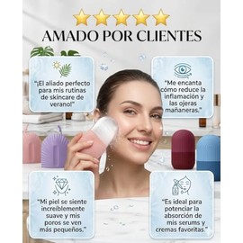 Rodillo de hielo facial, Hielo para Masaje Facial Reutilizable para ojos, cuello, rodillo de masaje facial de belleza para eliminar círculos oscuros, 