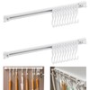 TTYGRHQ 2Pcs Multifunctional Slide Rail Hook, Adhesive Wall Hooks Rack