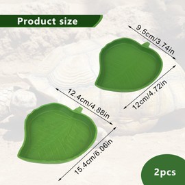 Vierone 2Pcs Tortoise Water Dish Smooth Surface Safe and Non Toxic Tortoise Water Bowl Easy to Clean Pet Friendly Home Furnishing Decoration Tortoise Accessories Suitable for Reptiles and Amphibians