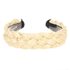 vowyore 6 strands Synthetic Hair Braided Headband Classic Chunky Wide Plaited Braids Wig with Teeth Hair Band Hair Hoop Hair Accessories