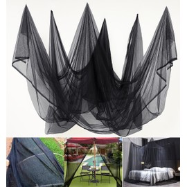 Aiimart 20 x10Ft Mosquito Netting for Patio, Black Mosquito Net for Garden Porch Mesh Screen Bird Insect Netting, Fly Bird Barrier Hunting Blind Plant Protecting Net, 3x6 m