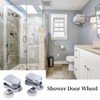 Yosoo 2 puertas correderas de ducha de 23 mm, ruedas