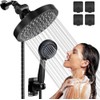 Set de Regadera Combinada 2 en 1Ducha Alta Presión Negra
