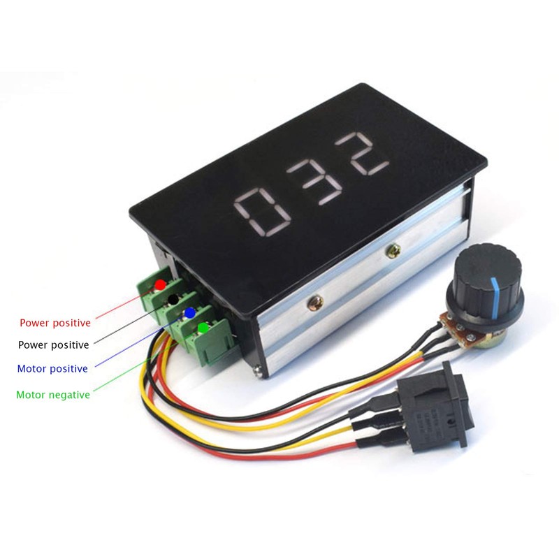 PWM Motor Speed Controller Stepless Regulator Variable CW CCW Button