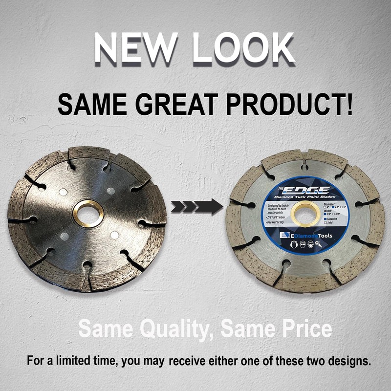 4.5" Diamond Sandwich Style-Tuck Point Blade for Mortar Joint Removal,