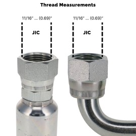 HYDRAULICS DIRECT | FA-UFWTF8-JIC-JIC90-36 | 1/2" Ultraflex Hose with 1/2" Female JIC X 1/2" Female JIC 90 Degree, 36" long (5,010 psi)