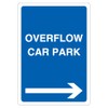 V Safety Overflow Car Park - Blue Arrow Right 210