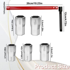 Schlüssel für Waschbeckenarmaturen, Schlüssel für Untertischarmaturen, Schlüssel für Waschbeckenarmaturen, Wasserhahnschlüssel, Wasserhahn-Montagewerkzeug 8–13 mm