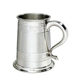 Wentworth Pewter Embossed Celtic Bands 1 Pint Pewter tankard, Birthday, Fathers Day, Wedding Gift