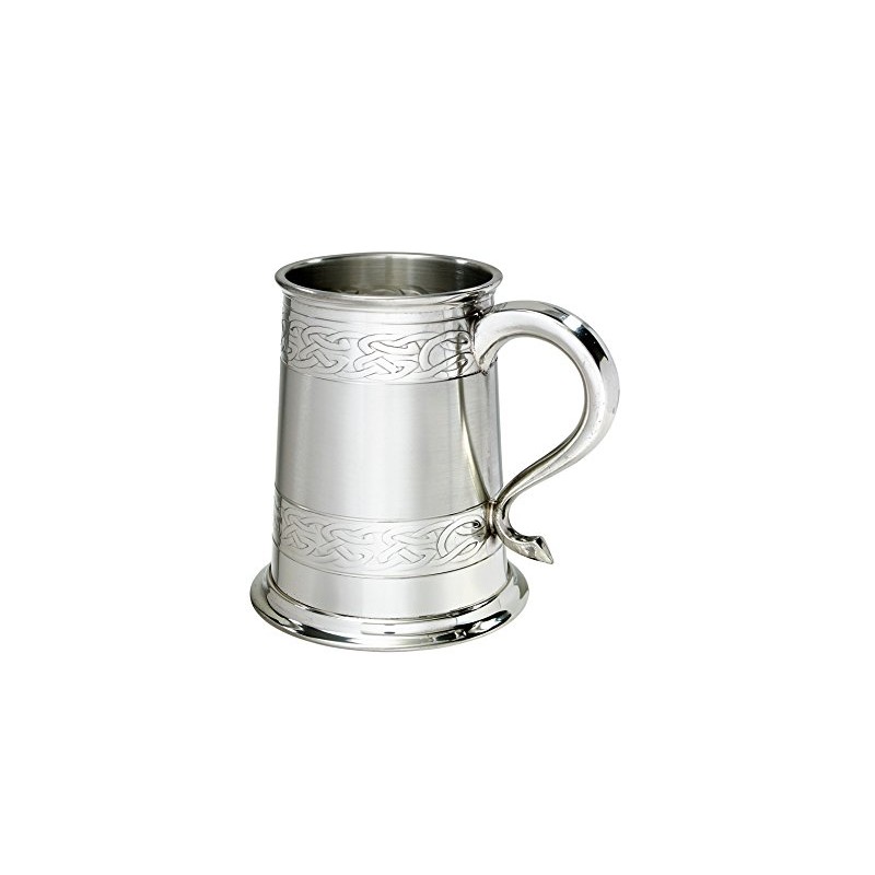 Wentworth Pewter Embossed Celtic Bands 1 Pint Pewter tankard, Birthday,