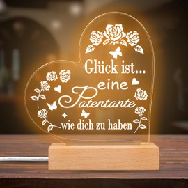Rebundex Godmother Gift LED Night Light Gifts for Godmother Questions, Godmother Gift Christmas Best Godmother Gift
