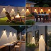 LETMY Solar Fence Lights Outdoor 8 Pack - Brighter Focused