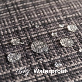 Kevin Textile Pack of 2 Decorative Outdoor Waterproof Pillow Covers Garden Cushion Sham Throw Pillowcase Shell for Patio Tent Couch 16x16 Inch Black