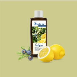Spitzner Saunaaufguss Wacholder-Zitrone fruchtig-holzig 190 ml – Wellness Sauna Aufguss Konzentrat mit frischem Saunaduft, Regeneration, Anti-Stress, natürliches Saunaöl