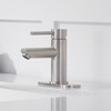 Brushed Nickel Bathroom Sink Faucets Single Hole Single Handle Stainless