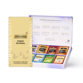 Twinings Happy Birthday Favourites Collection Gift Box | 40 Tea Bags | 8 Premium Green & Herbal Infusions | Ideal Birthday Gift for Women & Men