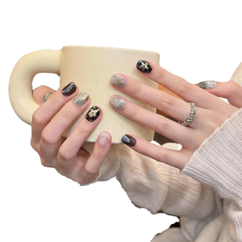 NLSJMP handmade nails press on Salon Quality false nails Reusable