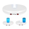 Rotating Display Stand 10'' LED Light Turntable Stand Black Spinning