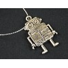 Miniblings 3 Pieces Christmas Tree Ornament Decorations Decoration Robot Silver