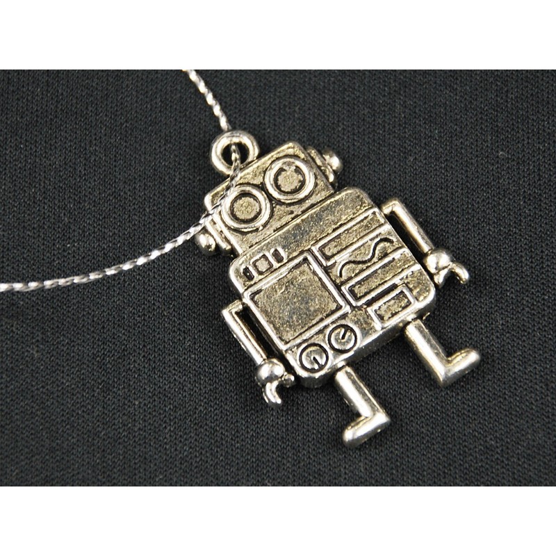 Miniblings 3 Pieces Christmas Tree Ornament Decorations Decoration Robot Silver