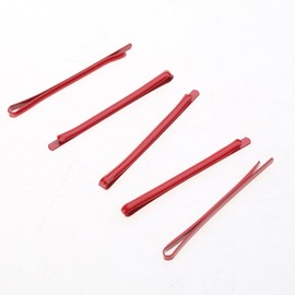 Montesy Red Metal Hair Clips Pony Clips Cosplay Hairpins Punk Hair Clips Ponytail Decor Novelty Hair Clips Red 2.4 x 0.16 Inch Women Hair Clip Plain 5 Pieces Red